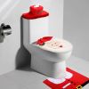 3Pcs Cute Christmas Toilet Seat Cover Creative Santa Claus Bathroom Mat Xmas Supplies for Home New Year Decor