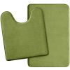 Memory Foam Toilet Bath Mat U-Shaped, Commode Contour Rug, Soft and Comfortable, Super Water Absorption, Non-Slip, Thick, Machine Wash and Easier to D